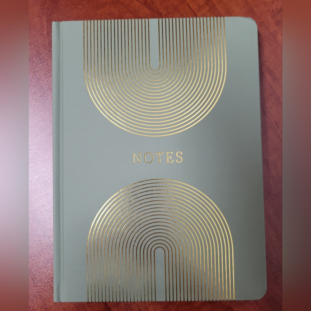 Threshold Green Notebook with Gold Accents 120 Pages Nwt